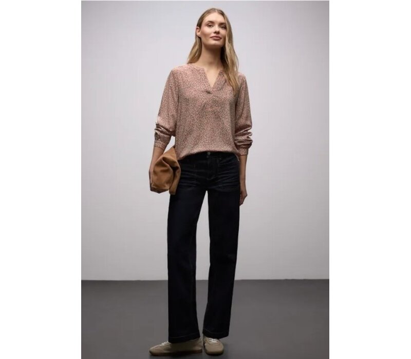 Street One Splitneck Tunic Blouse Light Apricot