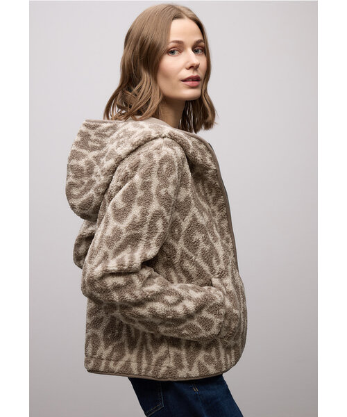 StreetOne Street One Printed Teddy Jacket Hoody