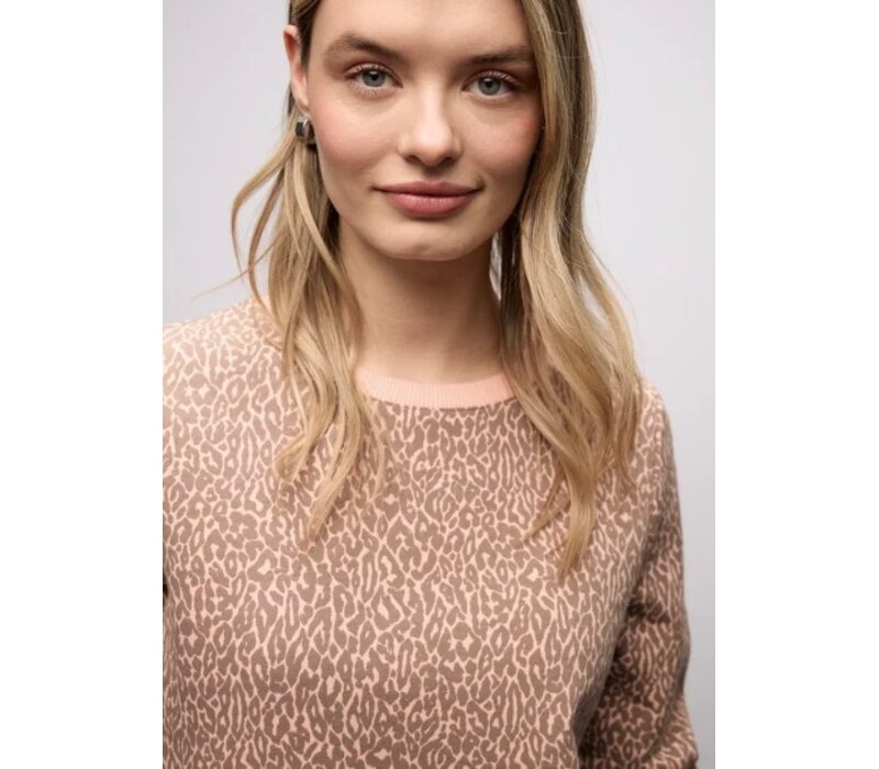 Street One Crewneck Leopard Light Apricot