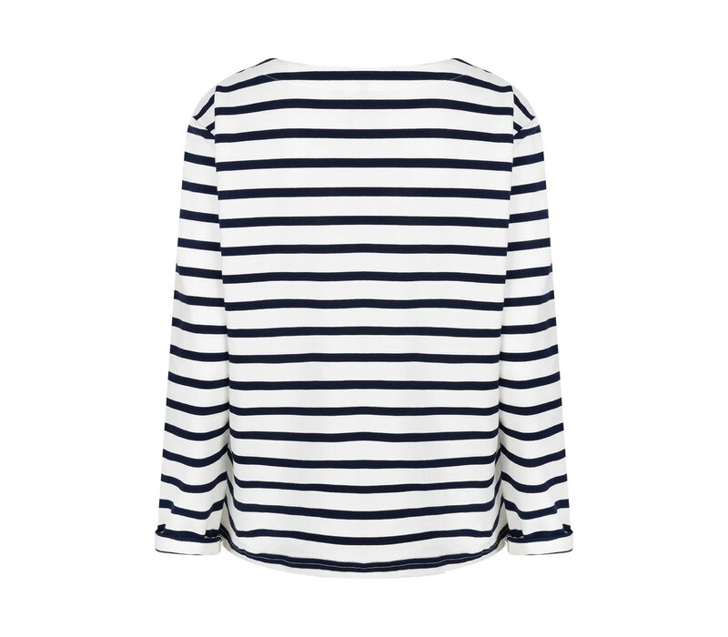 Red Button Terry Stripe Darkblue