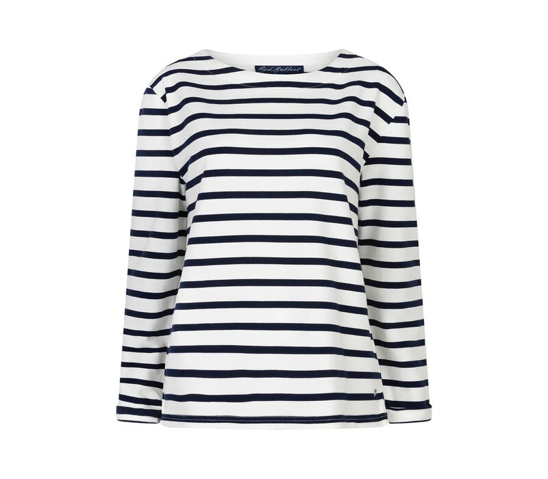 Red Button Terry Stripe Darkblue