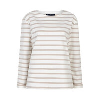 Red Button Terry Stripe Pebble