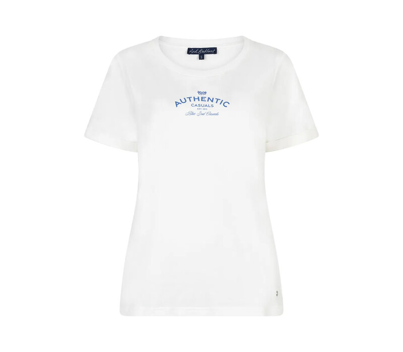 Red Button Tee Temmy Authentic Offwhite Jeansblue