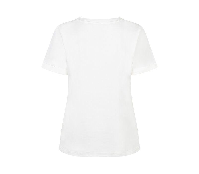 Red Button Tee Temmy Authentic Offwhite Red