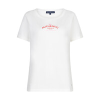 Red Button Tee Temmy Authentic Offwhite Red