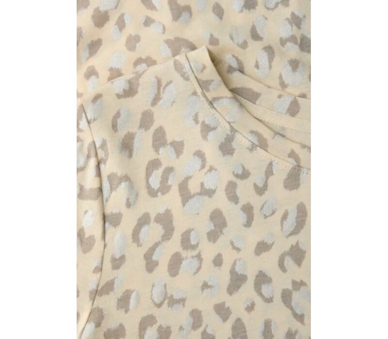 Street One Shirt Shiny Leopard Light Terra Mocha