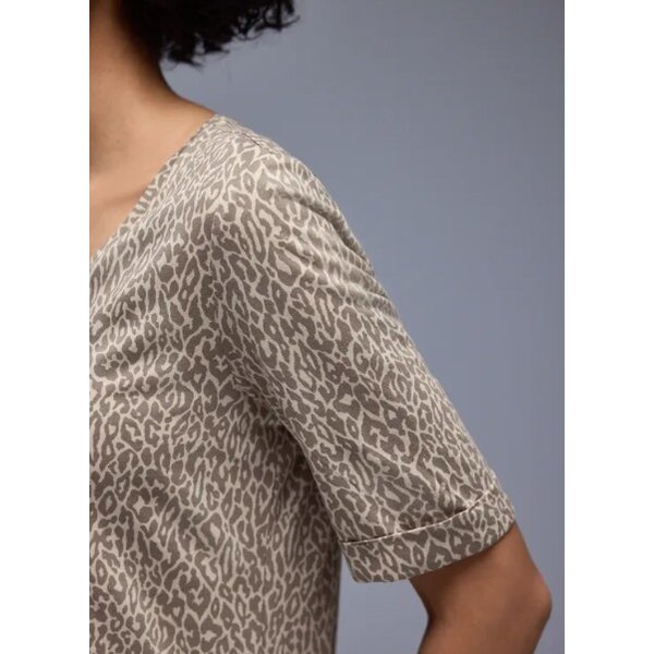 Street One Printed Shirt Rounded V-Neck 