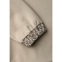 Street One Silk Look Hoody Jacket Print Cotton Beige