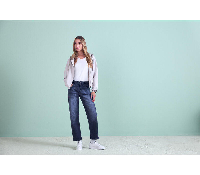 Street One Silk Look Hoody Jacket Print Cotton Beige