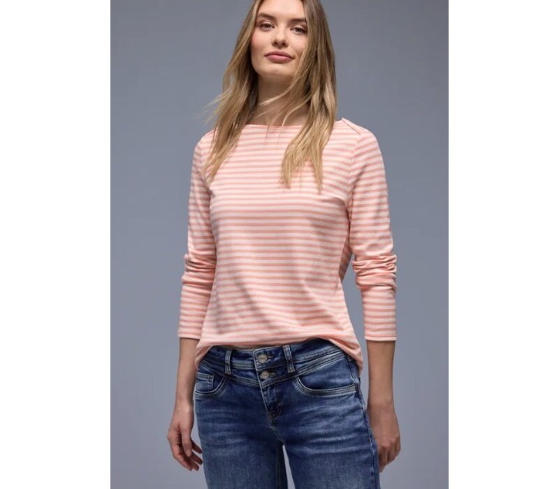 Street One U-Boat Stripe Shirt Light Apricot