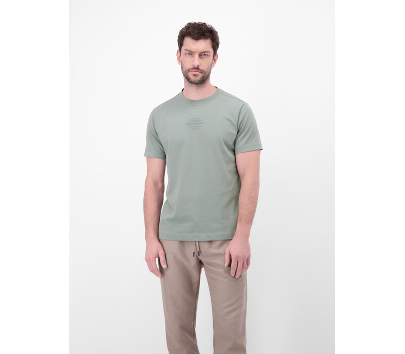 Lerros T-Shirt Small Print Storm Grey