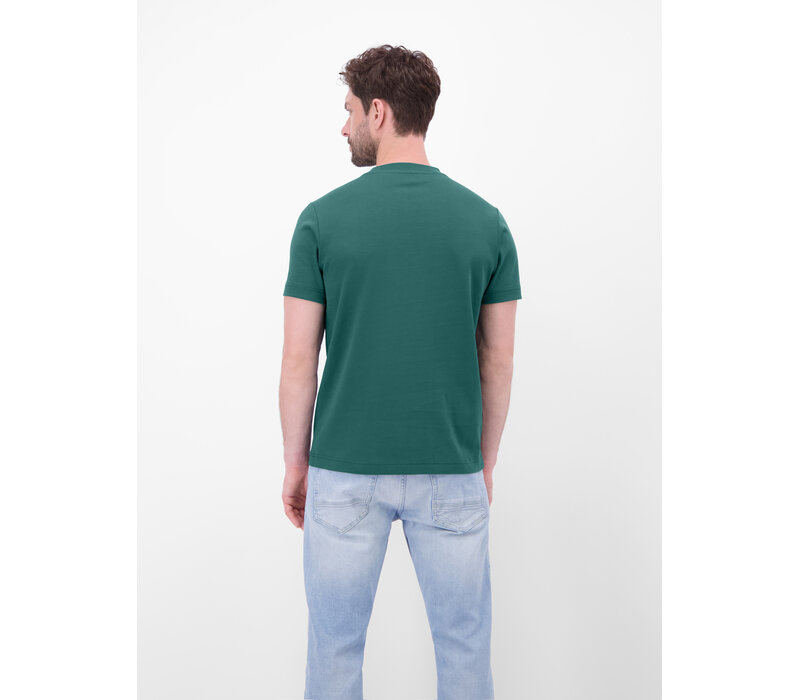 Lerros T-Shirt Small Print Soft Teal