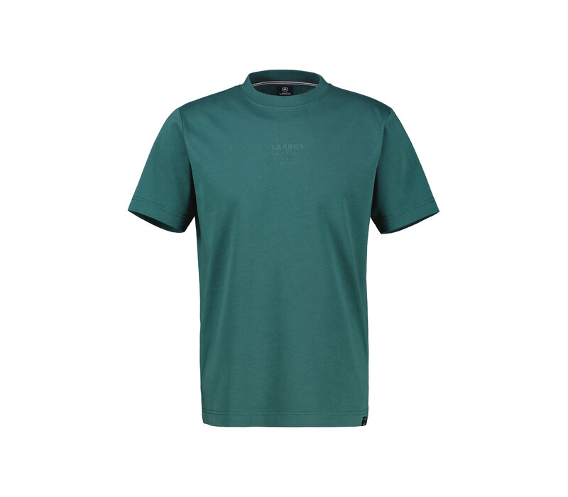 Lerros T-Shirt Small Print Soft Teal