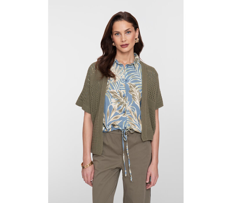 Geisha Vest Bat Sleeve Olive