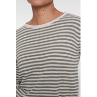 Geisha Pullover Stripes Off White Olive