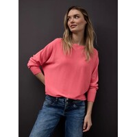 Street One Dolman Boat Neck Striking Coral