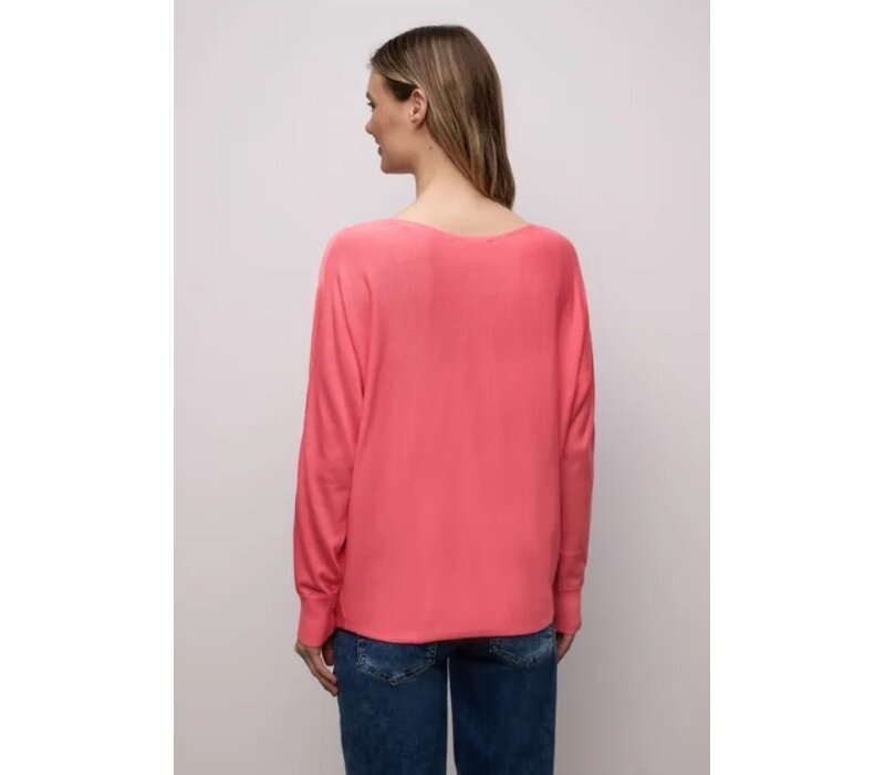 Street One Dolman Boat Neck Striking Coral