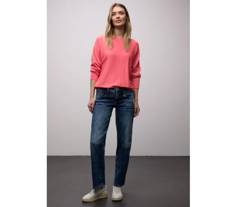 Street One Dolman Boat Neck Striking Coral