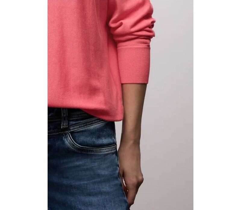 Street One Dolman Boat Neck Striking Coral