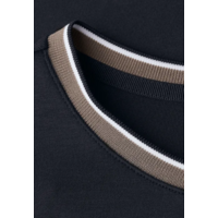 Street One Shirt Striped Collar Shadowed Navy