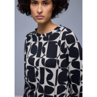 Street One Big Graphic Dessin Shirt Shadowed Navy