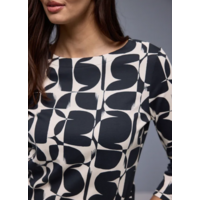 Street One Printed Interlock Shirt Shadowed Navy