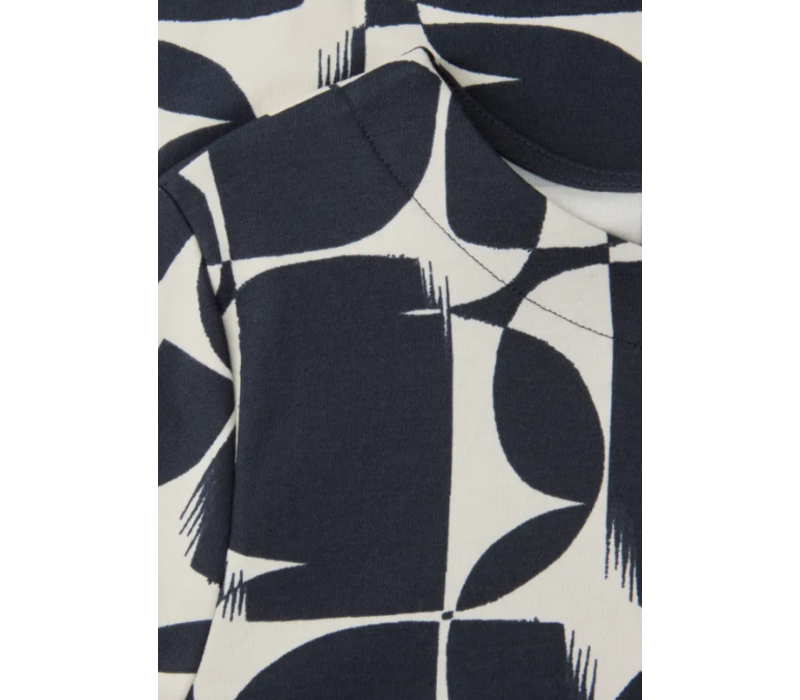 Street One Printed Interlock Shirt Shadowed Navy