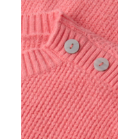 Street One Structured Sweater Button Striking Coral Melange