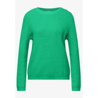 Street One Structured Sweater Button Arcadia Green Melange
