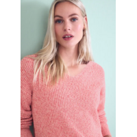 Street One V-Neck Mouline Striking Coral