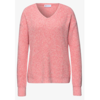 Street One V-Neck Mouline Striking Coral