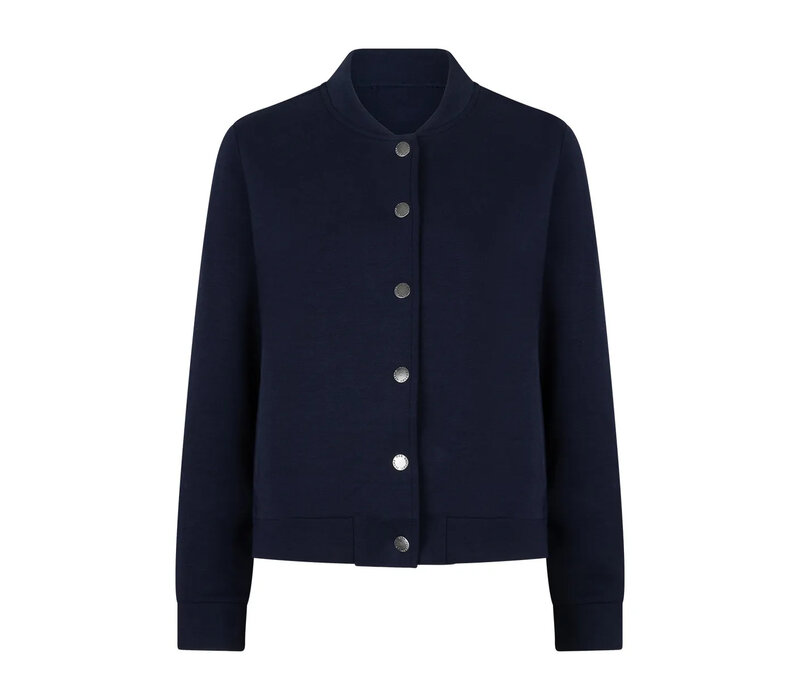Red Button Bomber Jacket Scuba Darkblue