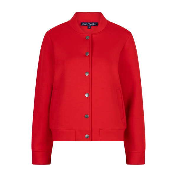 Red Button Bomber Jacket Scuba 