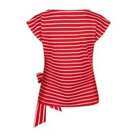 Red Button Terry Stripe with Knot Red