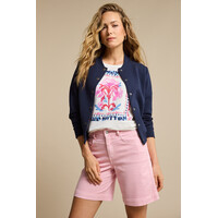 Red Button Bomber Jacket Scuba Darkblue