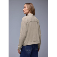 Street One Soft Herringbone Blouson Jacket Light Terra Mocha Melange