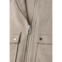 Street One Soft Herringbone Blouson Jacket Light Terra Mocha Melange