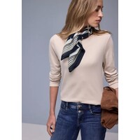 Street One Pleat Print Nikki Square Shadowed Navy