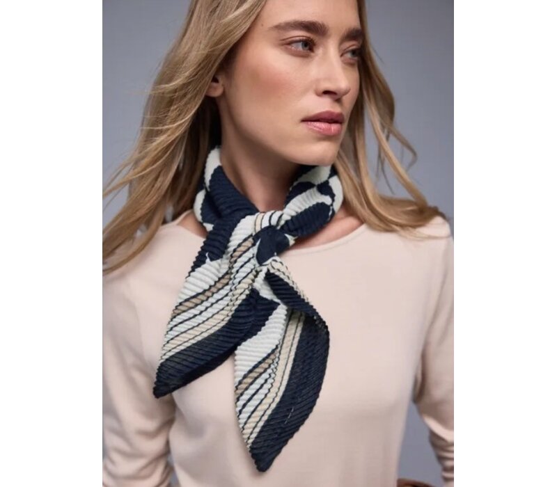 Street One Pleat Print Nikki Square Shadowed Navy