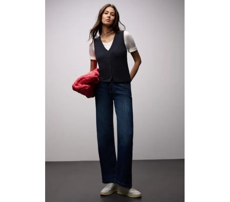 Street One Sleeveless Vest Shadowed Navy