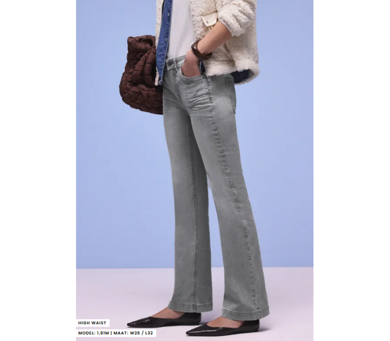 Street One Blaire Bootcut High Waist Light Grey Washed