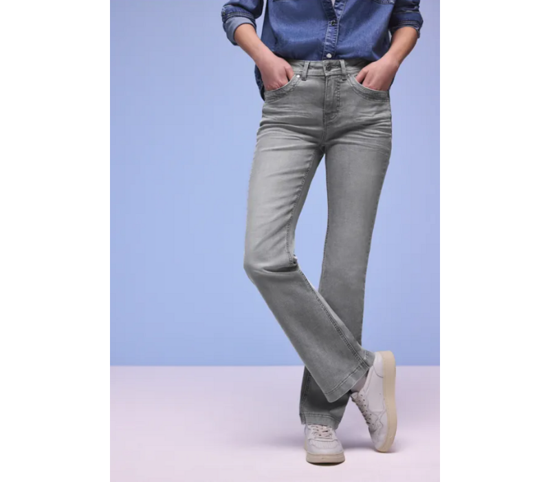 Street One Blaire Bootcut High Waist Light Grey Washed