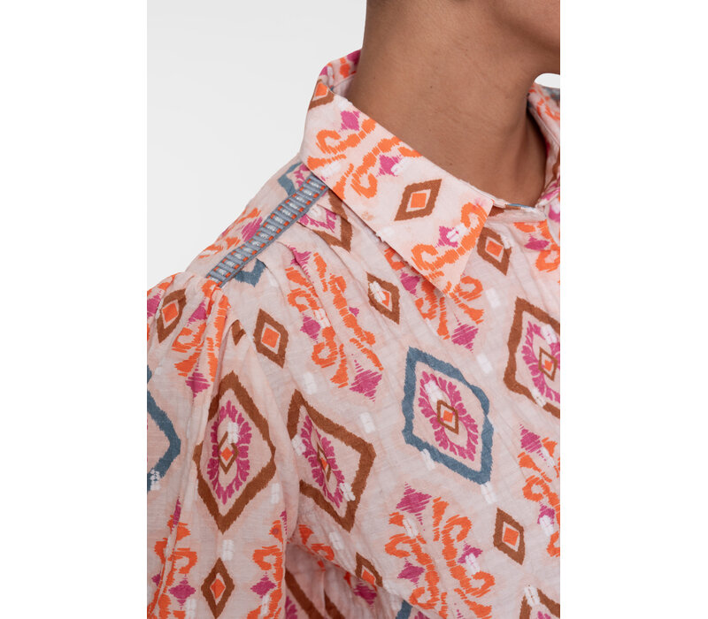 Geisha Blouse Light Pink Chambray