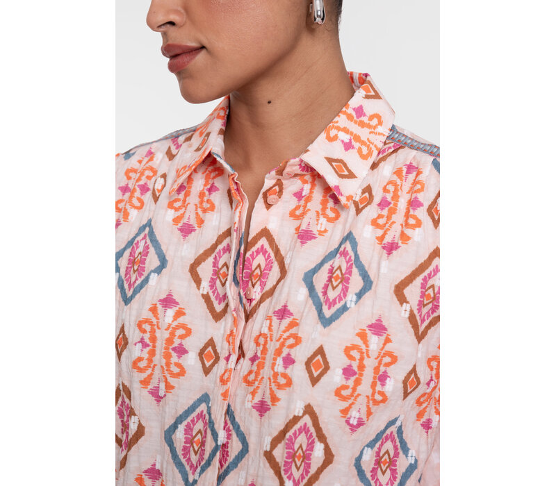 Geisha Blouse Light Pink Chambray