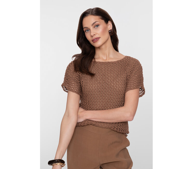 Geisha Top Knitted Tabacco