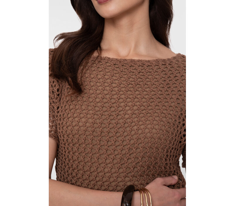 Geisha Top Knitted Tabacco