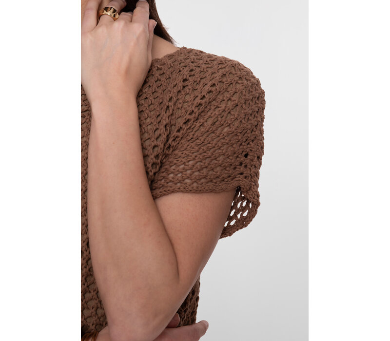 Geisha Top Knitted Tabacco