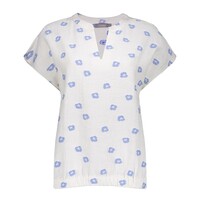 Geisha Top Ecru Chambray