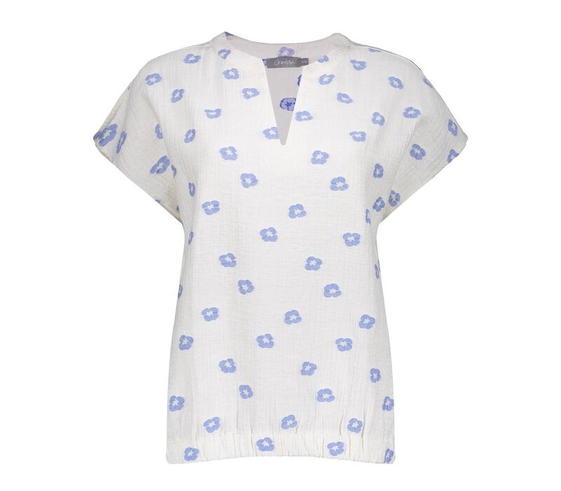 Geisha Top Ecru Chambray