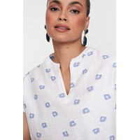 Geisha Top Ecru Chambray